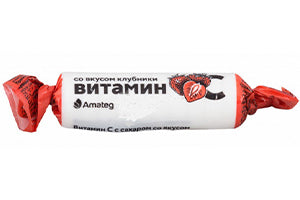 Vitamina C cu zahar Capsuna comp.