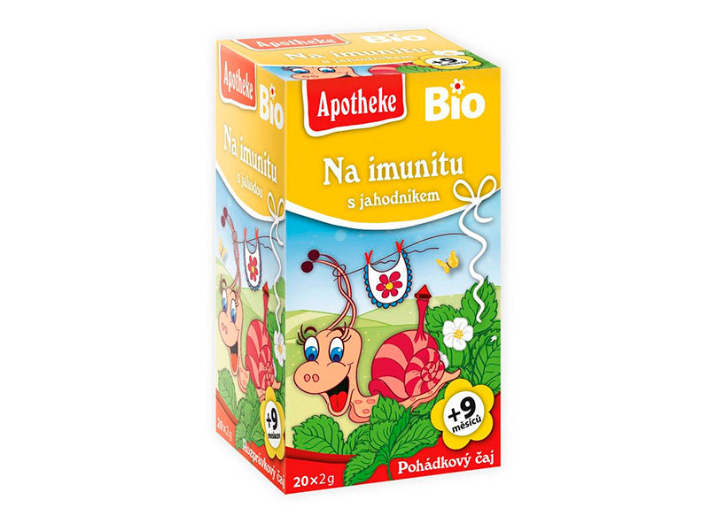 Apotheke Ceai pentru copii BIO imunitate Capsuni