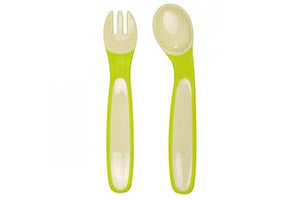 POMA Set lingurita si furculita (cauciuc termoplastic) 6+ 2 buc (2515)