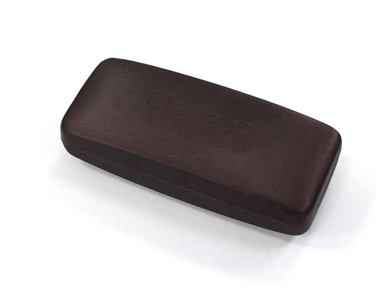 Husa p/u ochelari VCS76193 din metal culoare cafenie L43