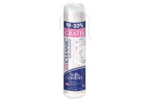 Cleanic Soft&Comfort Discuri vata 80 buc+33%