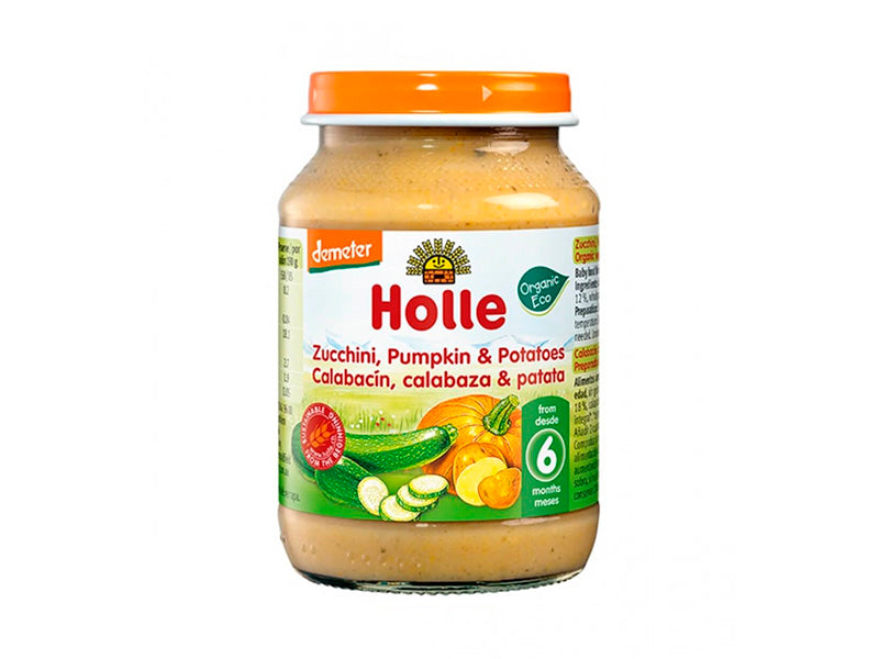 Картофельное пюре Holle, тыква и кабачки (с 6 месяцев) 190г 