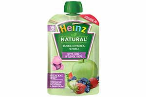 Heinz Piure fructe de padure cu mere, capsuni si afine 90g (6 luni)