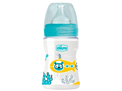 Chicco Biberon din plastic tetina din silicon 150 ml Boy (2021) 286112