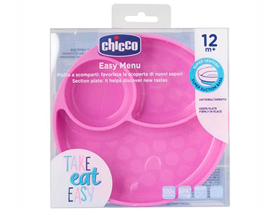 Chicco farfurie divizata roz 12M+