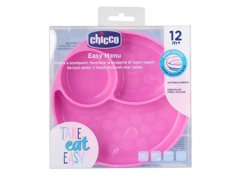 Chicco farfurie divizata roz 12M+