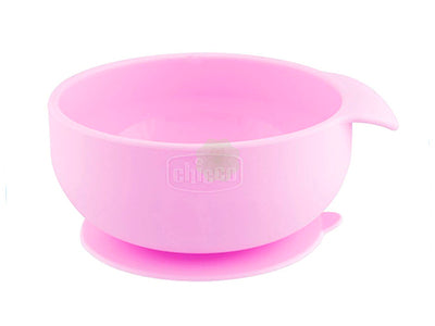 Chicco bol din silicon roz 6M+