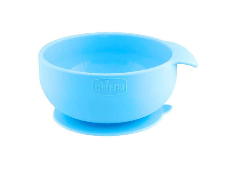 Chicco bol din silicon albastru 6M+