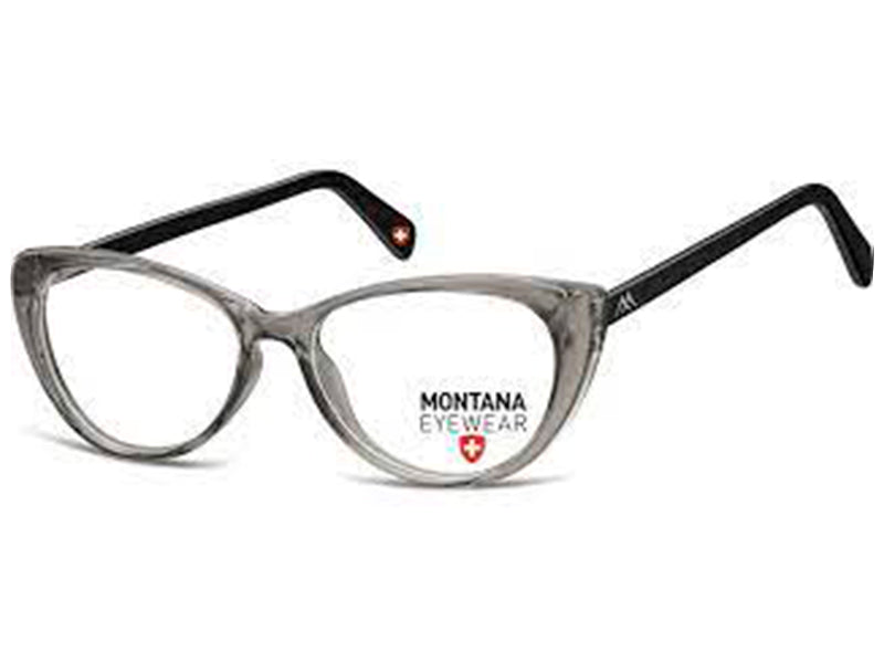 Rama optica Montana MA57G din acetat, Transparent grey/black + husa tare