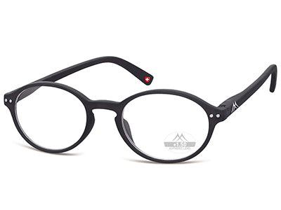Ochelari de citit Montana HMR74 +3.00, Black, 51-20-145 din acetat, unisex, rotund + husa