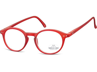 Ochelari de citit Montana HMR65C +2.00, Red, 49-20-14 din acetat, femei, rotund + husa