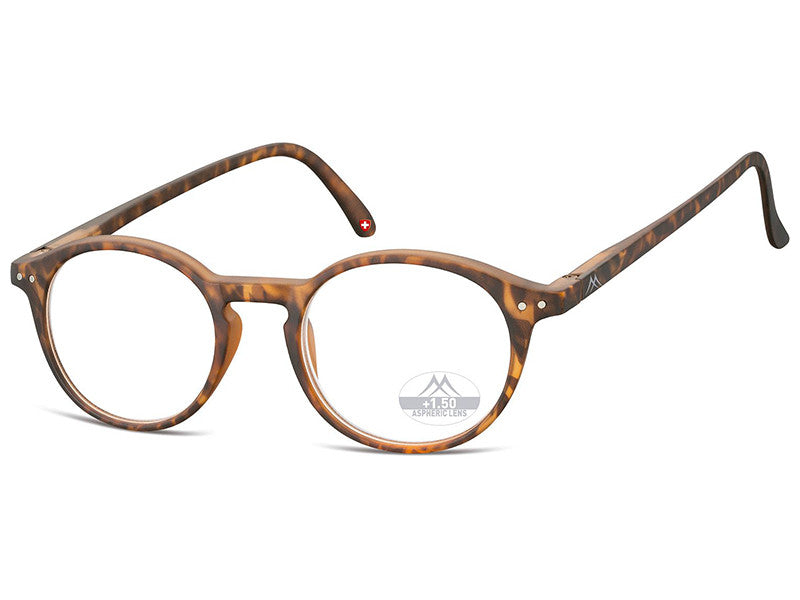Ochelari de citit Montana HMR65A +3.50, Turtle, 49-20-145 din acetat, femei, rotund + husa
