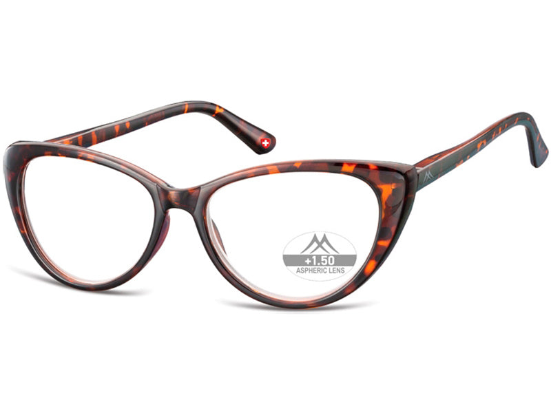 Ochelari de citit Montana HMR64A +1.50 2024, turtle, din Acetat, femei, cat eye + husa