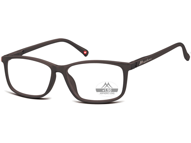 Ochelari de citit Montana HMR62H +3.50 2024, matt black, din Acetat, barbati, dreptunghiular + husa