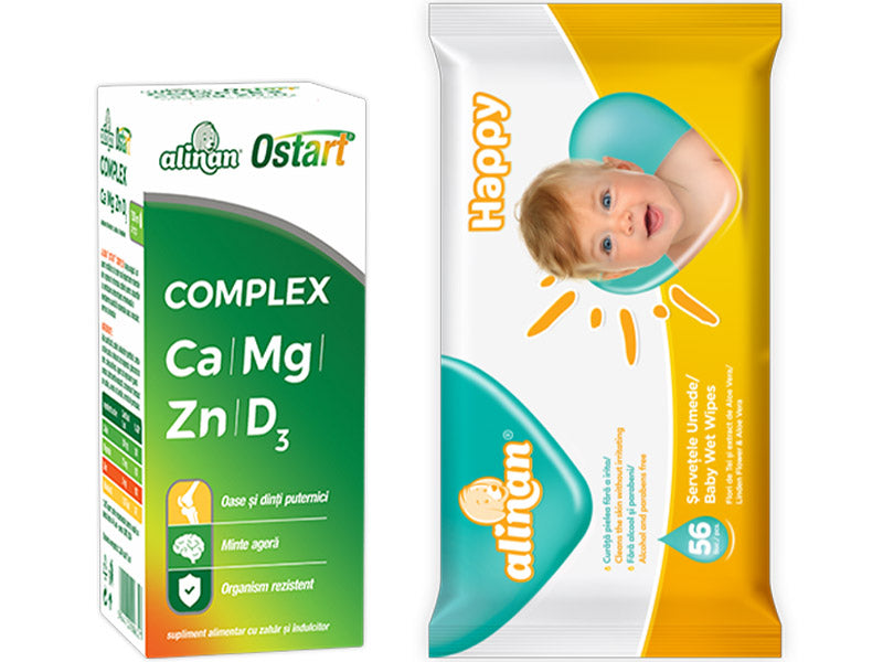 Alinan Ostart complex sirop 200ml+Servetele umede cadou