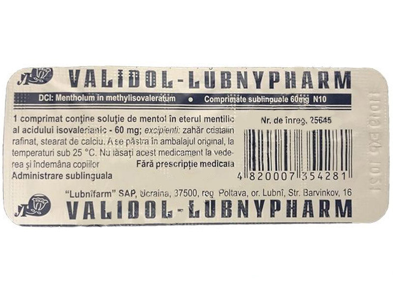 Validol-Lubnypharm 60mg comp.