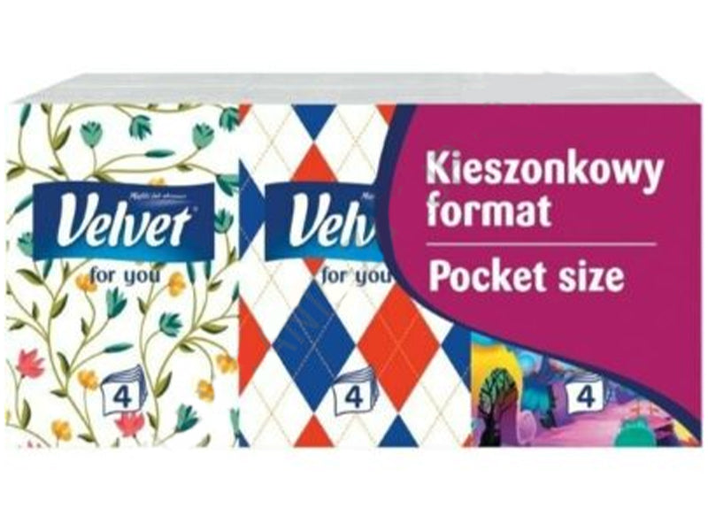 Velvet servetele de buzunar Pocket Size 4 str. N6x7