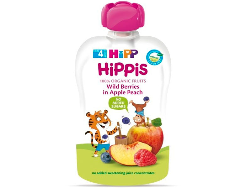Hipp 8525 Mar-Piersica cu fructe de padure( 4 luni ) 100 g