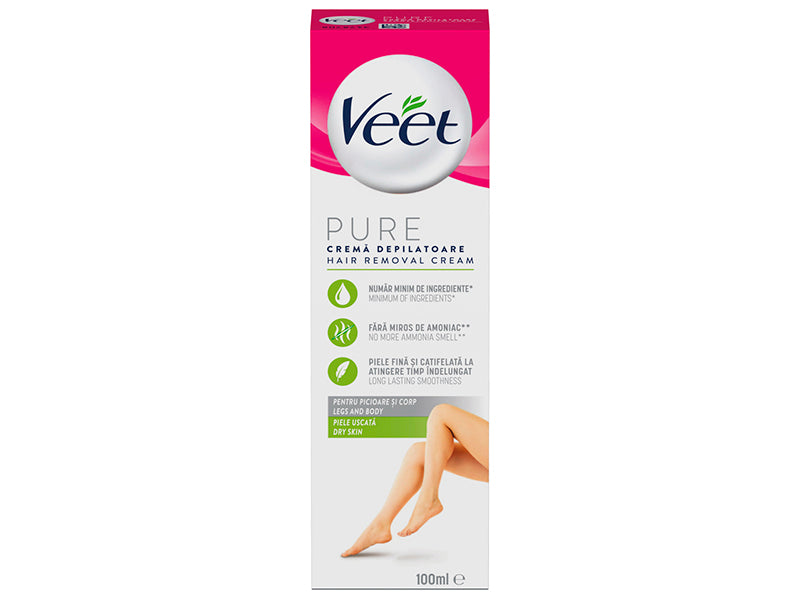 Veet Crema depilatoare pentru piele uscata Pure 100ml