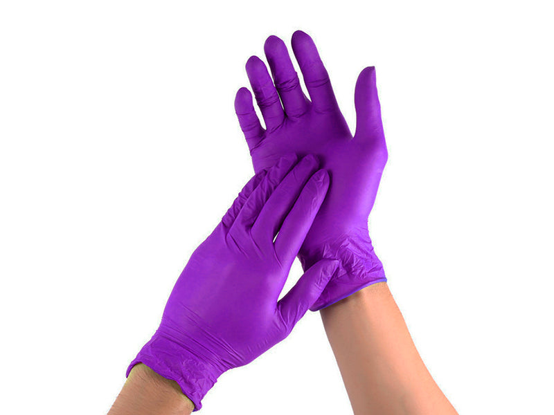 Перчатки смотровые нитриловые неопудренные гладкие N/s N7 (S) фиолетовые 50