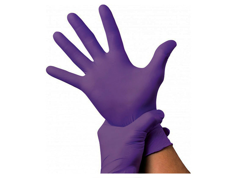 Перчатки смотровые нитриловые неопудренные гладкие N/S N8 (M) фиолетовые 50