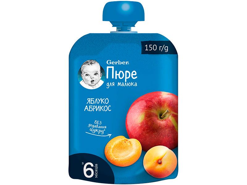 Gerber Pireu Mere Caise 150 gr pauch