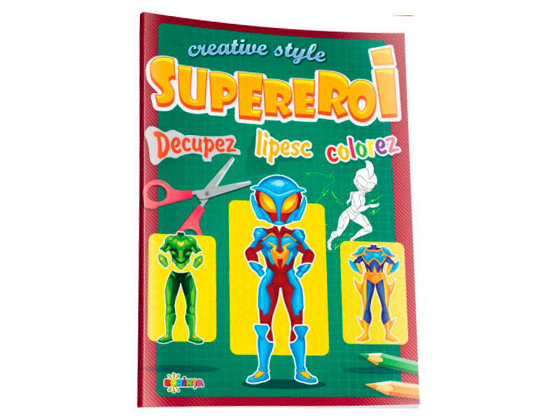 Carte Autocolante+Supereroi c/b