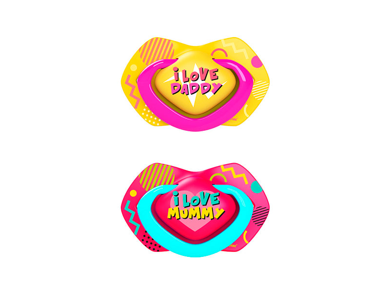 Canpol 22/653 suzeta silicon simet.6-18m Neon Love