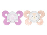 Chicco Соска Comfort Girl силиконовая 6-16M 2 шт. 7493311