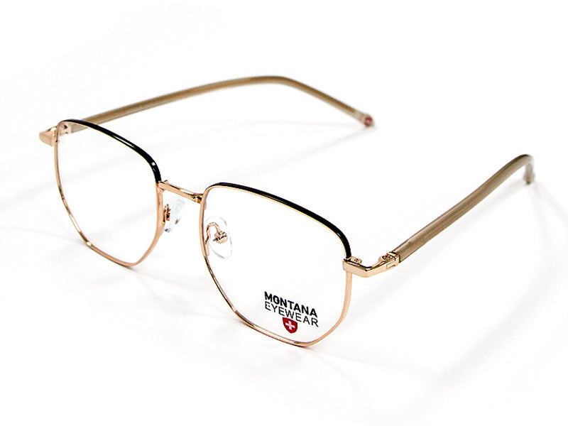 Rama optica Montana MM588B-54, 2024, din metal, gold/matt black + husa
