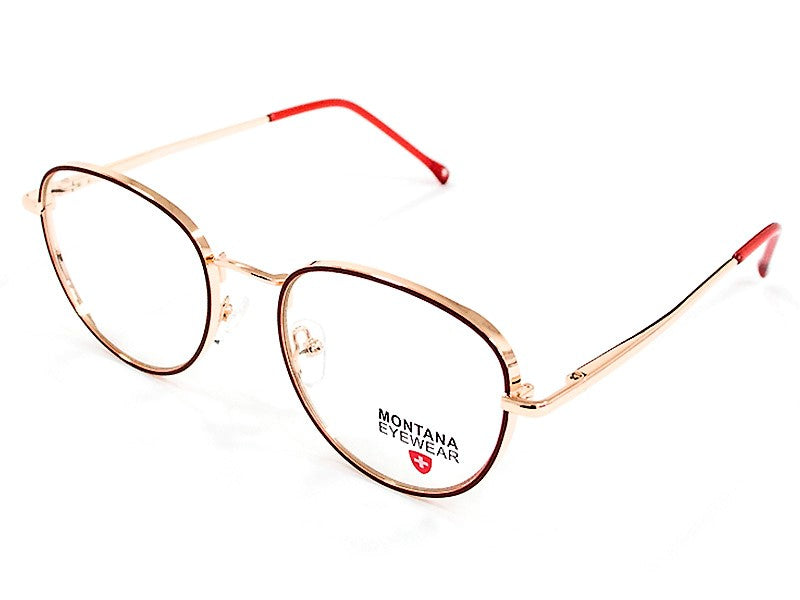 Rama optica Montana MM589, din metal, pink gold/red + husa