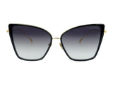 Ochelari de soare Dita SUNBIRD 21013-A-BLK-GLD-59, din Titan, p/u femei