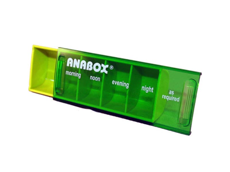 Органайзер для лекарств в кожаном чехле Anabox N1 (ежедневник)
