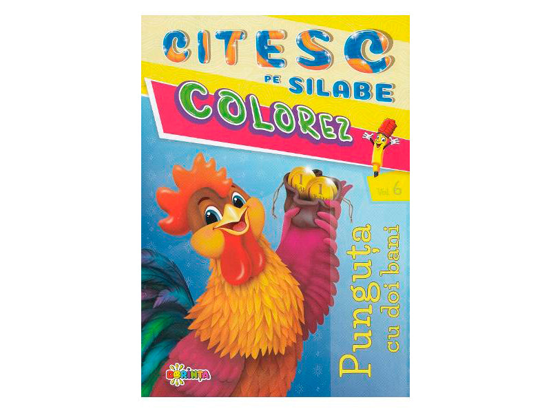Carte Citesc pe silabe Colorez Punguta cu doi bani