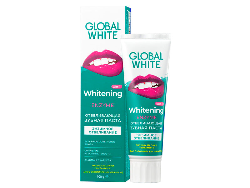 Global White pasta de dinti Enzyme 100g