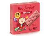 BioJunior Batonase organice din griu spelt cu umplutura de capsuna (12 luni+) 132g