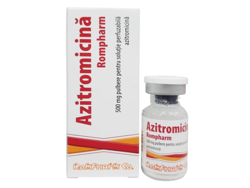 Азитромицин Rompharm 500 мг порошок для приготовления раствора для инфузий