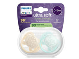 Philips Avent Ultra Soft Suzeta din silicon 0-6m melc-pasarea de foc2 buc (SCF091/41) pe Baza de Plante-80%