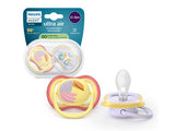 Philips Avent Ultra Air Suzete din silicon 0-6m 2 buc papagal-fluture(SCF087/04) pe Baza de Plante-80%