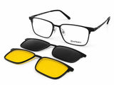 Ochelari pentru sofat Expert Chicago C2 dark grey + 2 clip-on pe zi si noapte, 2024, din aluminiu + magneziu, unisex