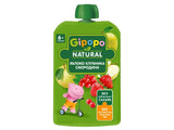 GIPOPO Piure Fructe Padure, Mar, Capsuna, Coacaza Rosie 90g