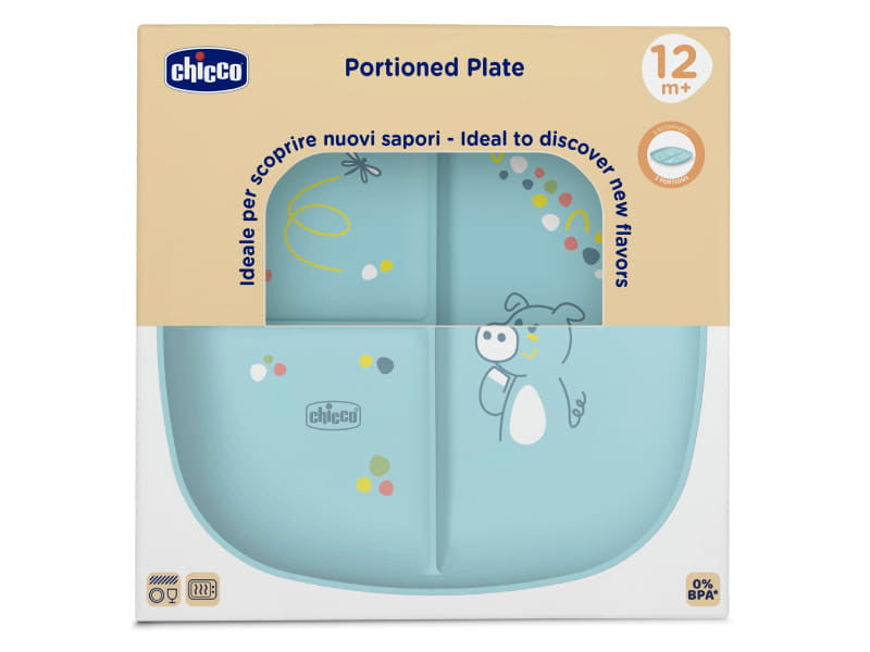 Chicco Farfurie portionata 12M+ BLUE 2025  1600325