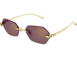 Ochelari de soare Cartier Panthere de Cartier CT0636S-003/55, 2026, din Metal, p/u femei