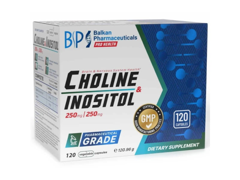 Choline & Inositol 250mg/250mg caps.