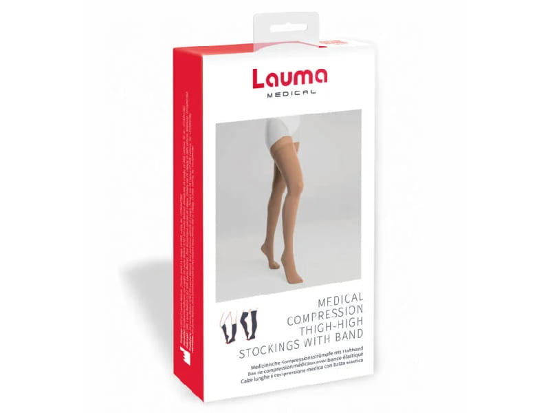 Lauma Colanti compresivi bumbac,virf deschis. natural  4D, 2.Ccl (AG310)