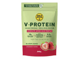 GoldNutrition Pudra proteica vegetala V Protein cu aroma de capsuni 240g (GF0011)