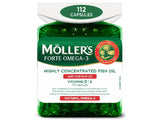 Moller's Cod Liver Oil Omega-3 Forte caps.