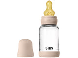 BIBS Biberon din sticla anticolici Blush cu tetina din latex 0+ luni, 120 mll