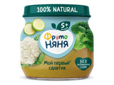 ФрутоНяня Пюре Брокколи, Цветная капуста, Кабачок, 80 г
