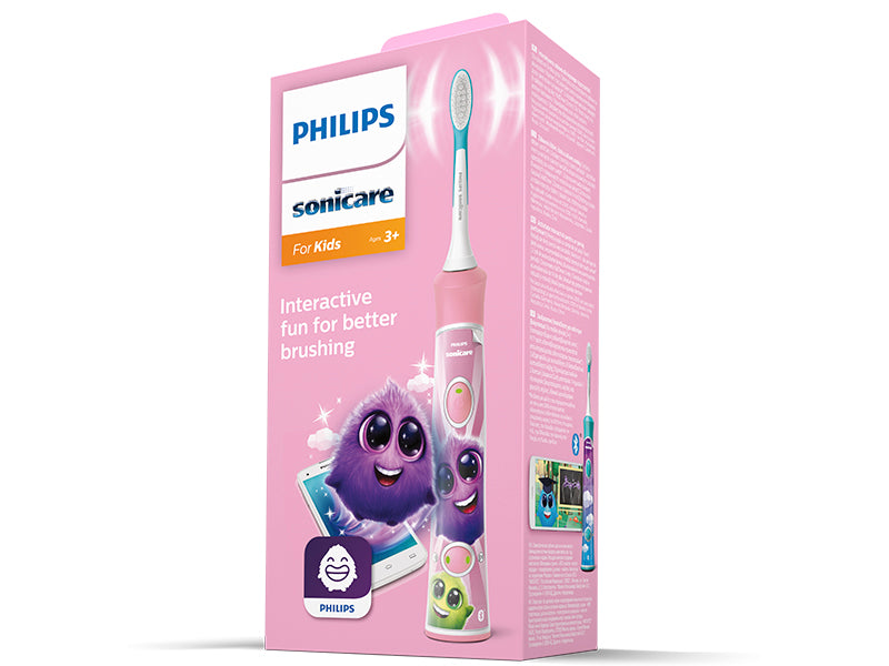 Philips Sonicare For Kids Электрическая зубная щетка Sonic Pink 3+ HX6352/42